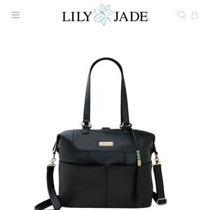 Lily Jade Shaylee Diaper bag in black and gold
